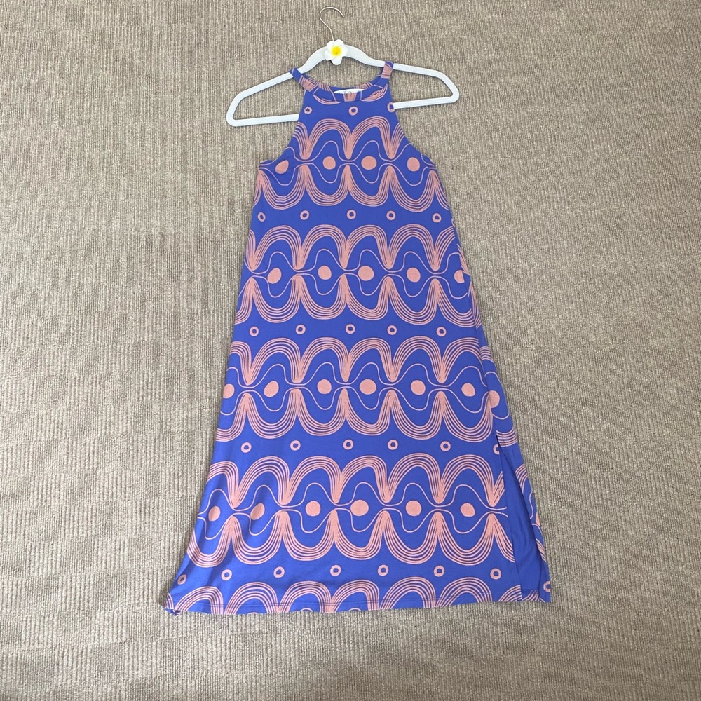 Fighting Eel Midi Dress Ginger Groovy Print